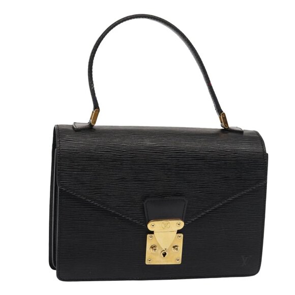 LOUIS VUITTON Epi Concorde Hand Bag Black M52132 LV Auth bs15566 - Picture 1 of 15